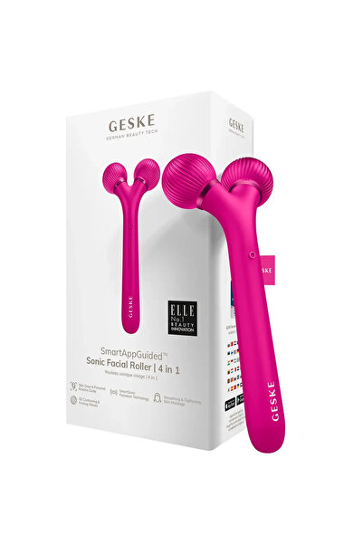 Geske Sonic Facial Roller 4 in 1 Facial Massager Magenta