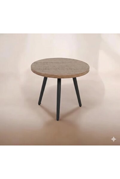 terndat طاولة شاي خشب أرضي بني 35 سم