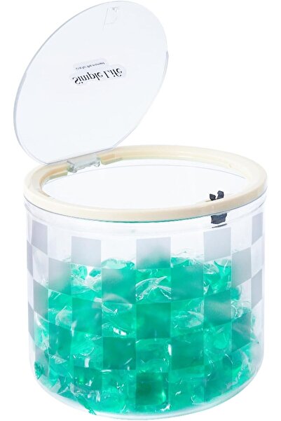 Other Powder detergent container - Plexiglas, Press-on lid, 2.5L, Round, Sheer