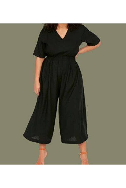 YUSERH Siyah Bel Detaylı Tulum