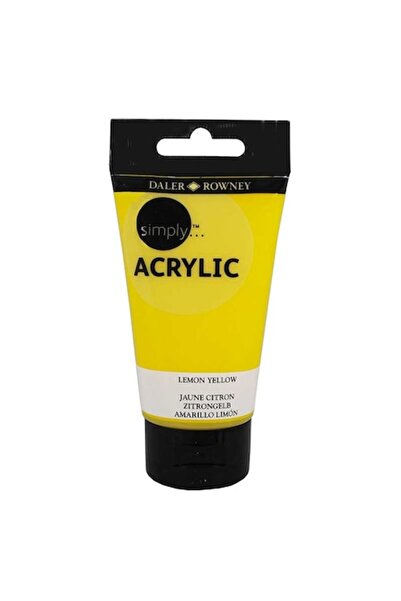 Daler Rowney Simply Acrylic Color, 651 - Lemon Yellow, 75 ml