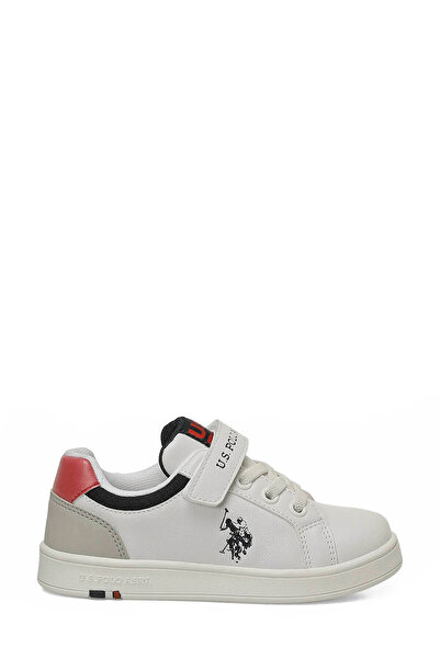 U.S. Polo Assn. حذاء رياضي للأولاد باللون الأبيض من GUS JR 6FX A102155601
