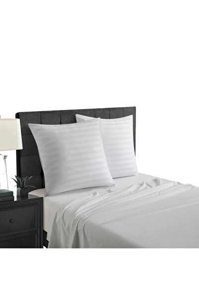 Other Set of 2 Pillow - Satin Stripes, Microfiber, Invisible Zipper - 80x80 c...