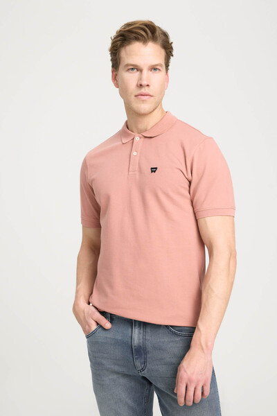 WRANGLER Regular Fit Gül Kurusu Men's Polo Neck T-Shirt W7D5K4Xx2T532