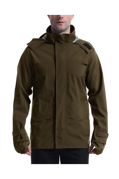 Other Men's Rain Jacket - Waterproof 10000mm, Breathable, Hooded, Polyester, ...