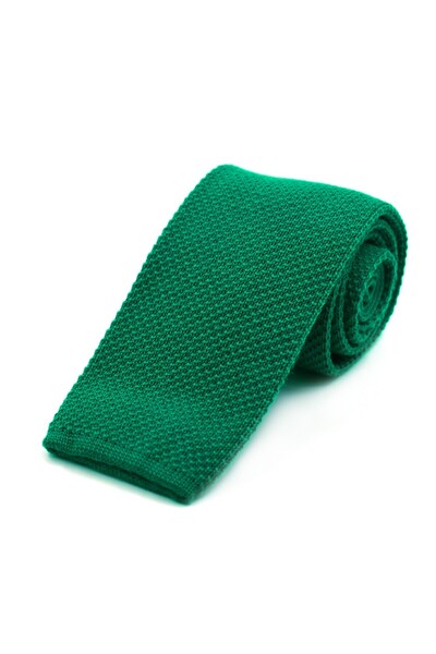 Sade Kravat Petrol Green Plain Knitted Tie 33046 Petrol Green