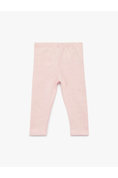 Koton Κολάν για κοριτσάκια σε ροζ χρώμα με λεπτομέρειες από γκλίτερ 6SMG40001AK