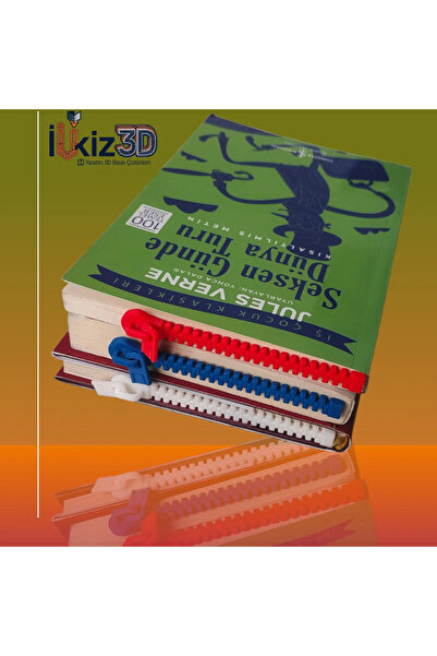 İlkiz3d fermuar desenli kitap ayracı
