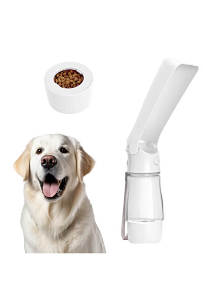 Other Sticlă apă câini 3 în 1 - Adăpătoare, Bol, Recipient hrană, Plastic, 32...