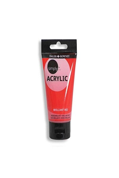 Daler Rowney Simply Acrylic Color, 547 - Brilliant Red, 250 ml