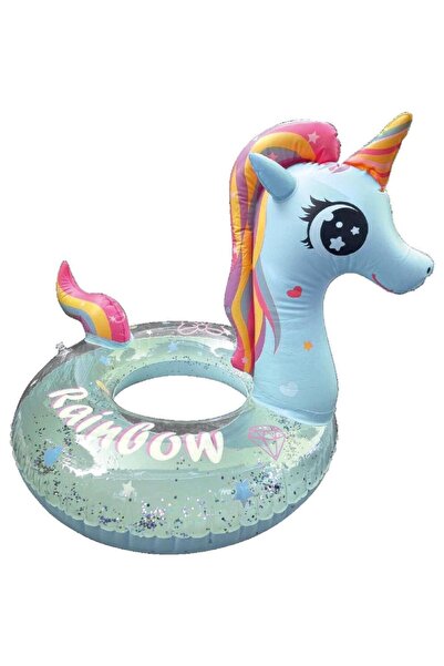 osman kızılkaya Bermuda Unicorn Figürlü Simli Simit 65 cm 2410053 Mavi