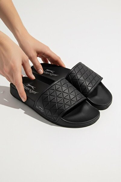 Slazenger Unisex Garden Beach Pool Home Work Black Summer Slippers
