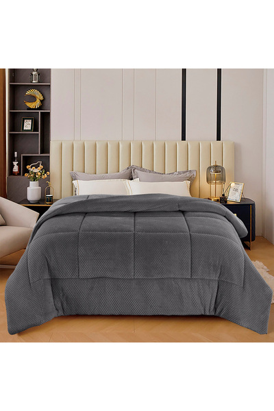 Bottega Home Anthracite Wellsoft Quilt Single Size (160 X 220)