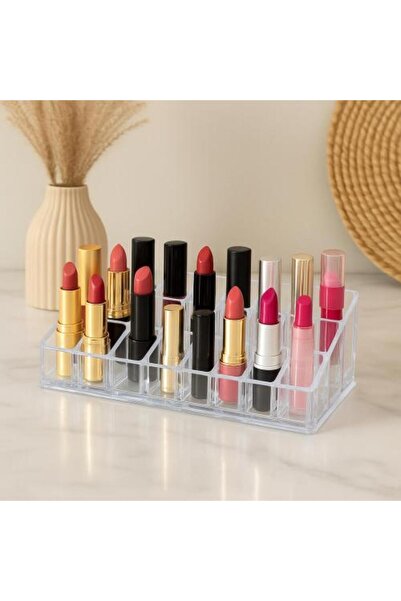 Generic Acrylic Lipstick Organizer Transparent 24 Slots