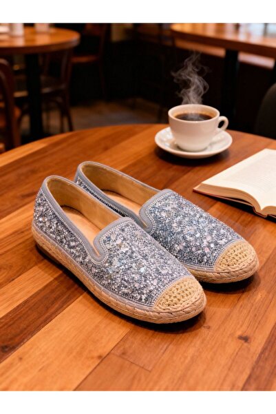 mothers dream Luxury Crystal Espadrille Flats
