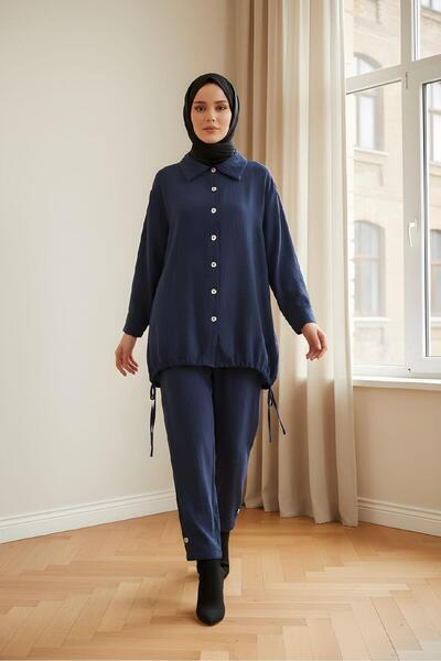 Armine TREND 26YT658 بدلة ذراع الاتجاه - أزرق داكن