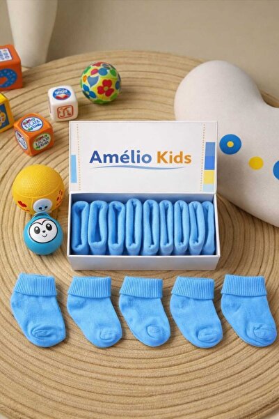 Amélio Kids Organic Cotton Unisex 5-Piece Boxed Premium Newborn Baby & Childr...
