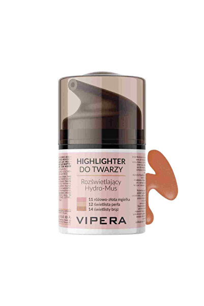 Vipera Skin highlighter mousse, vacuum container, pearl beige, 25 ml