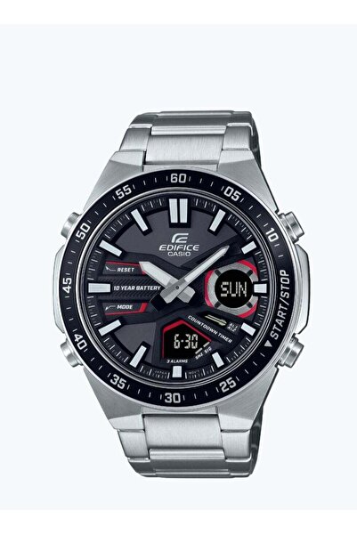Casio Edifice Men's Watch - EFV-C110D-1A4VDF Black Dial, Silver Band