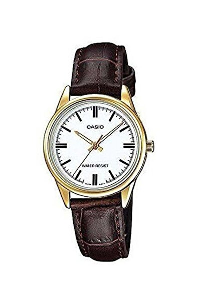 Casio Men's Leather Quartz Analog Watch LTP-V005GL-7AUDF - 30 mm - Brown