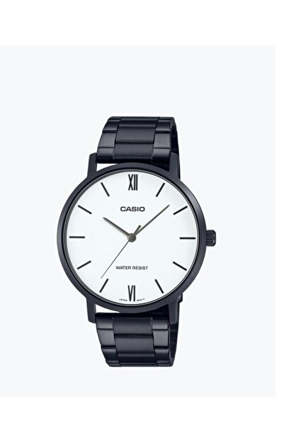 Casio Men's Black Analog Stainless Steel Strap Watch MTP-VT01B-7BUDF