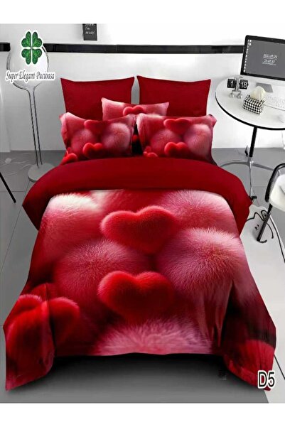 Pucioasa Premium 3D Duvet Cover Set with Stretchy Sheet – 6 Piece Set