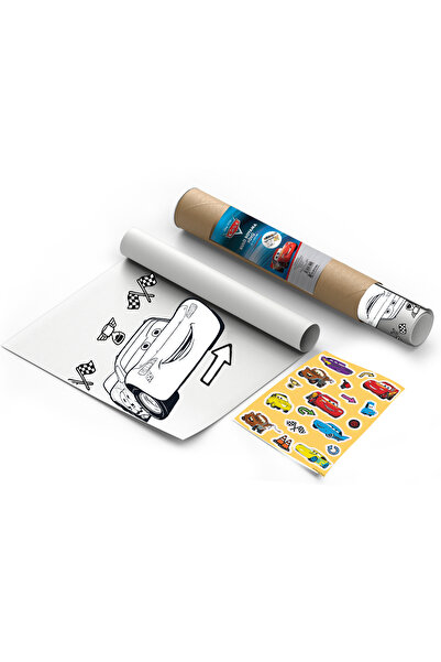 KESKİN COLOR Cars Rulo Boyama 30x250 cm *Sticker Hediyeli*
