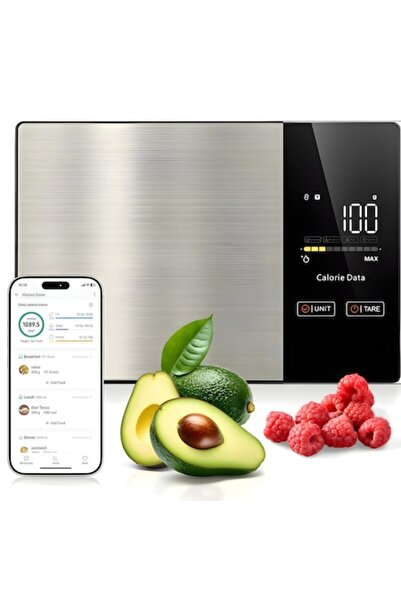 zenivo Smart Kitchen Scale 5kg for diet, Bluetooth, Accuracy 1g, Calorie Calc...