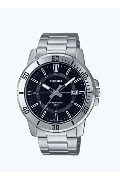 Casio Casual Analog Men's Watch Stainless Steel - MTP-VD01D-1CVUDF with Black...
