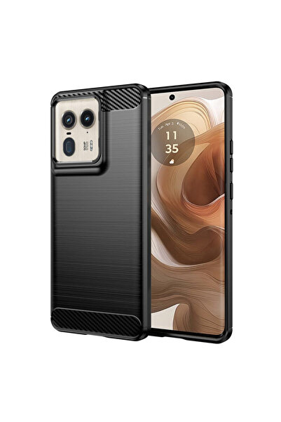 Techsuit Husă din silicon Motorola Edge 50 Ultra Carbon, neagră