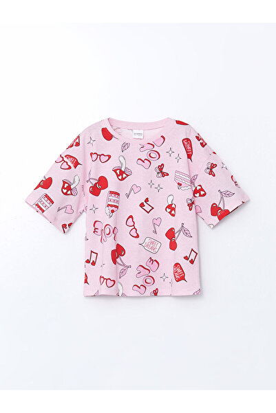 LC Waikiki Özmarka Noua colecție Top de pijama pentru fete, cu decolteu tip c...