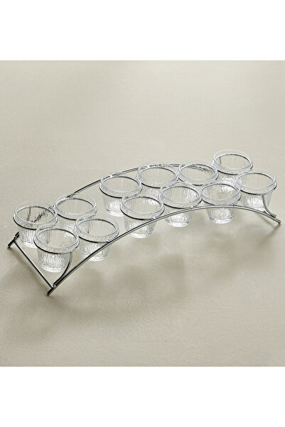 Generic Eren 12-Piece Kahwa Set with Metal Stand