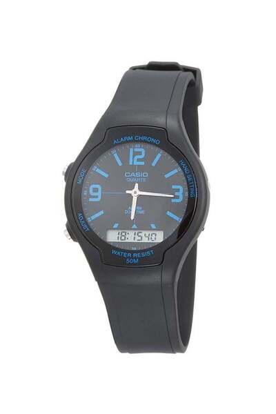 Casio Women's Youth Analog & Digital Watch AW-90H-2BVDF - 50 mm - Black