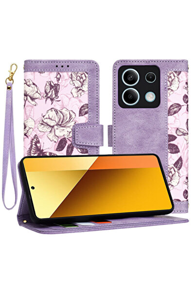 Techsuit Personalized Case for Girls Xiaomi Redmi Note 13 5G FlipCraft, Purple