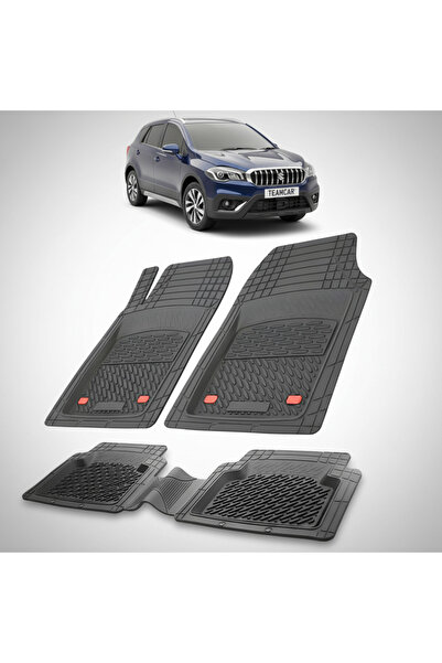 TEAMCAR Πατάκια δαπέδου συμβατά με Suzuki S-Cross 1 2013-2021 | Μαύρα