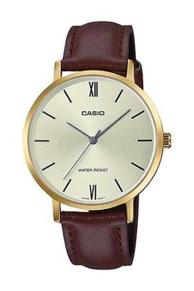 Casio Women's Leather Analog Wrist Watch LTP-VT01GL-9BUDF