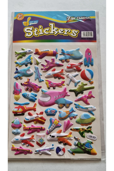Modellino Stickers For Childreen Puffy Kabartma İçi Hava Dolu Kendinden Yapış...