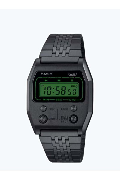 Casio Digital Stainless Steel Watch for Unisex, Classic Design - Black - A110...