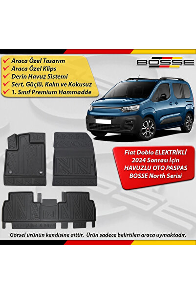 BOSSE North Fiat Doblo Elektrikli Paspas Araca Özel 2024 Ve Sonrası Derin Hav...