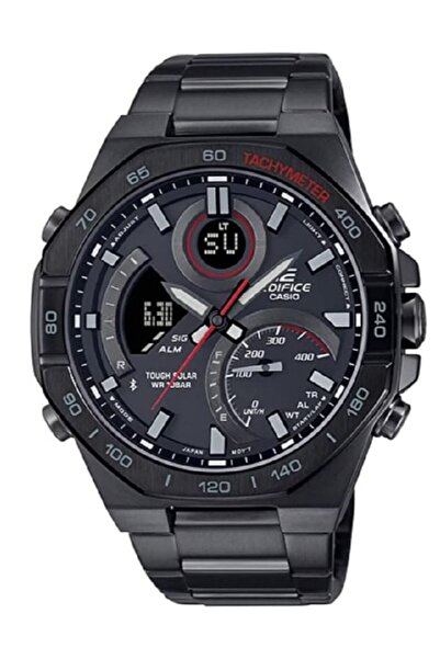 Casio Men Watch Edifice Smartphone Link Solar Powered Analog Digital Black Di...