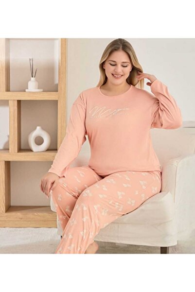 Pijamoni Milan Fabric Plus Size Long-Sleeve Pajamas Set 7666