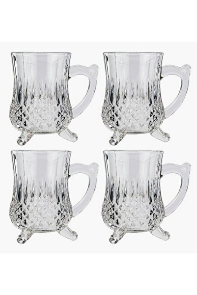 Generic Al Saif Zad 4-Piece Glass Cup Set - Serves 4