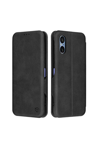 Techsuit Carcasă 360° Sony Xperia 5 VI Safe Portofel Plus, Neagră