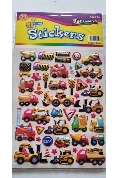 Modellino Stickers For Childreen Puffy Kabartma İçi Hava Dolu Kendinden Yapış...