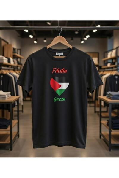 playwear تي شيرت بتصميم علم فلسطين مطبوع بتصميم واسع ومريح