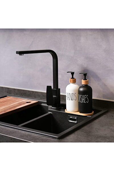 Generic Glass Soap Dispenser Set with Bamboo Pump, Hand Soap and Dish Soap Di...