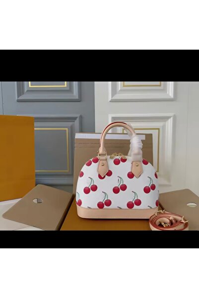 NO BRAND Cherry-shaped embroidered Clutch Bag