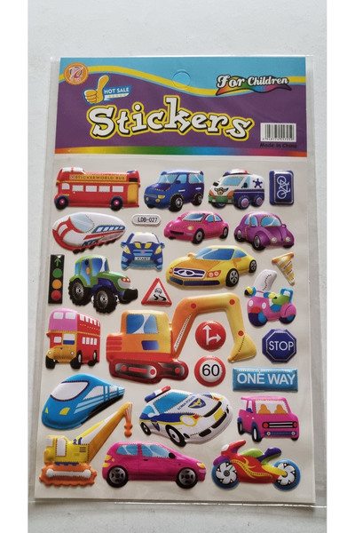 Modellino Stickers For Childreen Puffy Kabartma İçi Hava Dolu Kendinden Yapış...