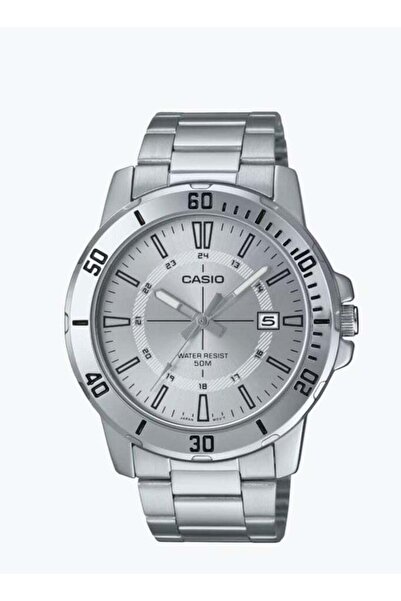 Casio Men's White Dial Stainless Steel Analog Watch - MTP-VD01D-7CVUDF