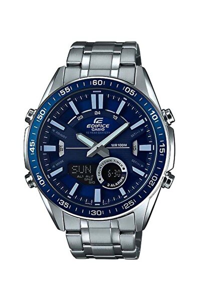 Casio Men's Edifice Analog & Digital Watch EFV-C100D-2AV - 47 mm - Silver